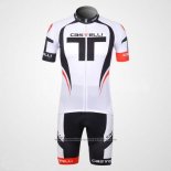 2012 Maillot Cyclisme Castelli Noir et Blanc 1 Manches Courtes et Cuissard